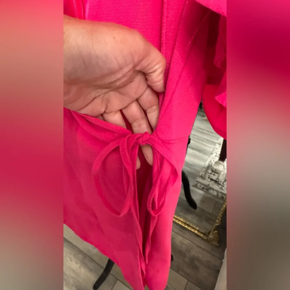 She + sky Elegant pink off the shoulder romper - Picture 10 of 10